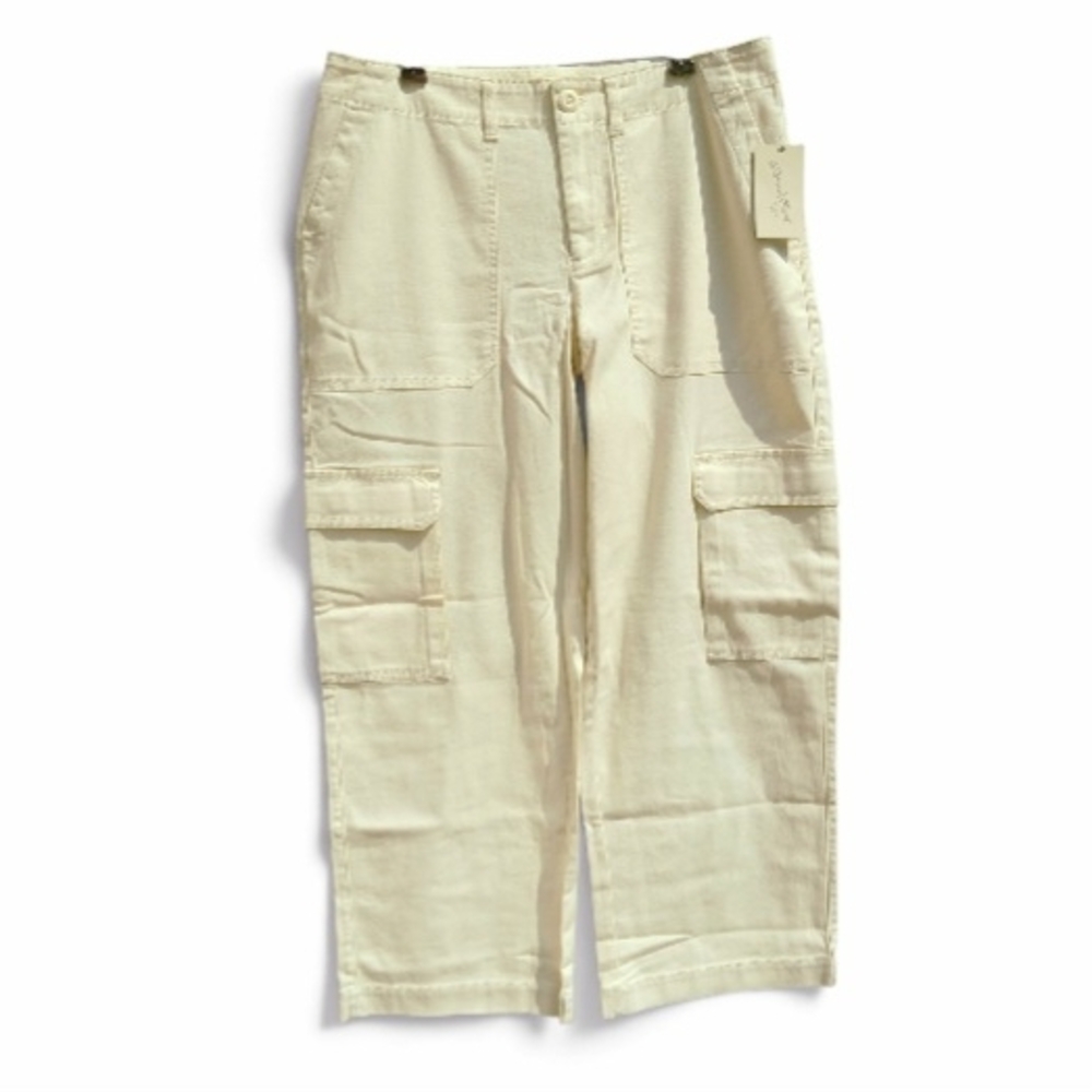 NWT Cream Cargo Pants Women's 12 Short Universal Thread